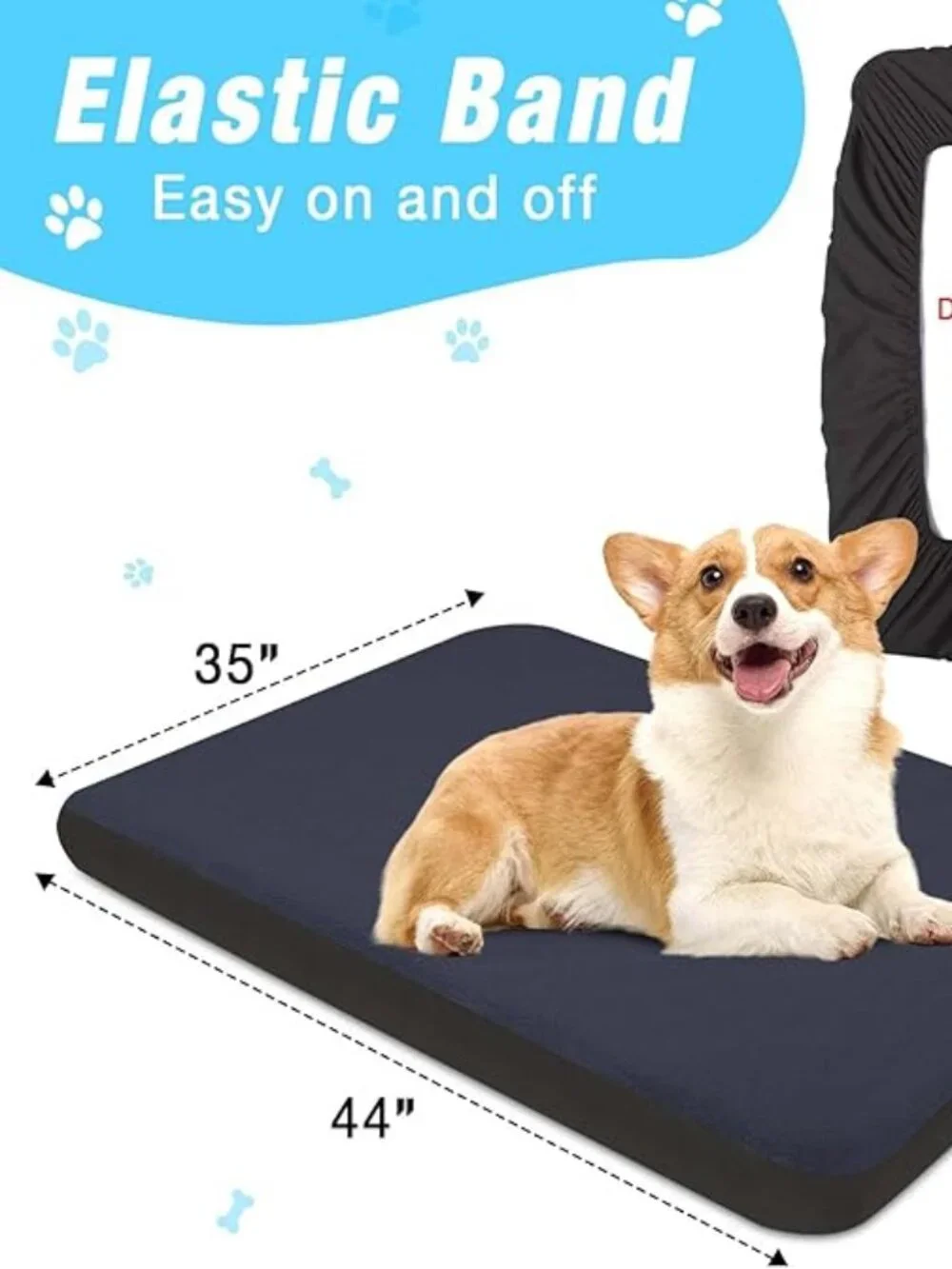 Dog Bed Covers Replacement Washable 100% Waterproof 2 Pack, 44